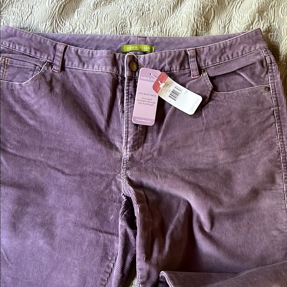 Sigrid Olsen Lavender Corduroy Trousers